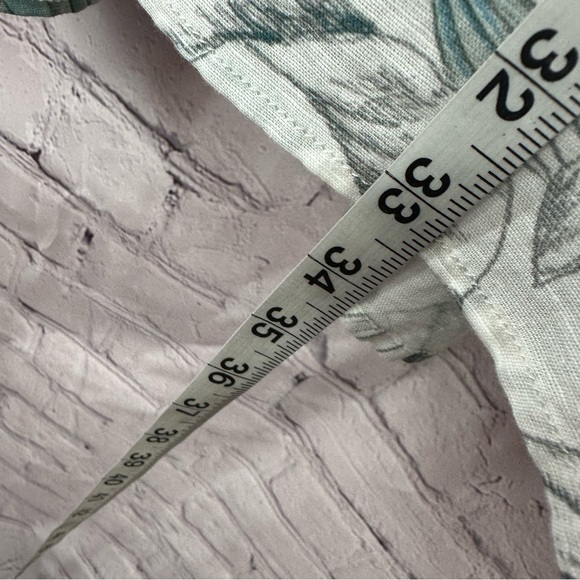 NWT caribbean Green Tropical Print Hawaiian Shirt linen cotton blend sz 4XB - Picture 4 of 7